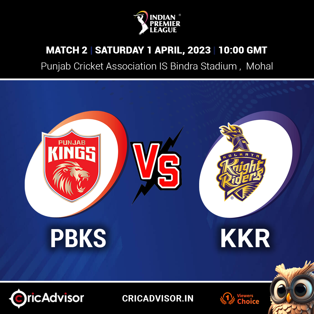 PBKS vs KKR IPL 2nd Match