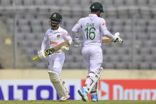 Bangladesh batters race away from the runs.